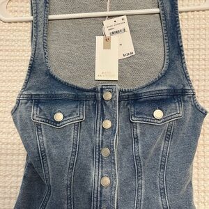 Jeanius Button Front Corset NWT xs